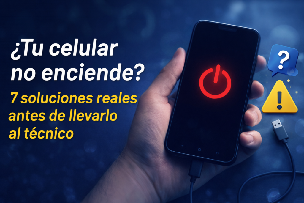 ¿Tu celular no enciende? 7 soluciones reales antes de llevarlo al técnico